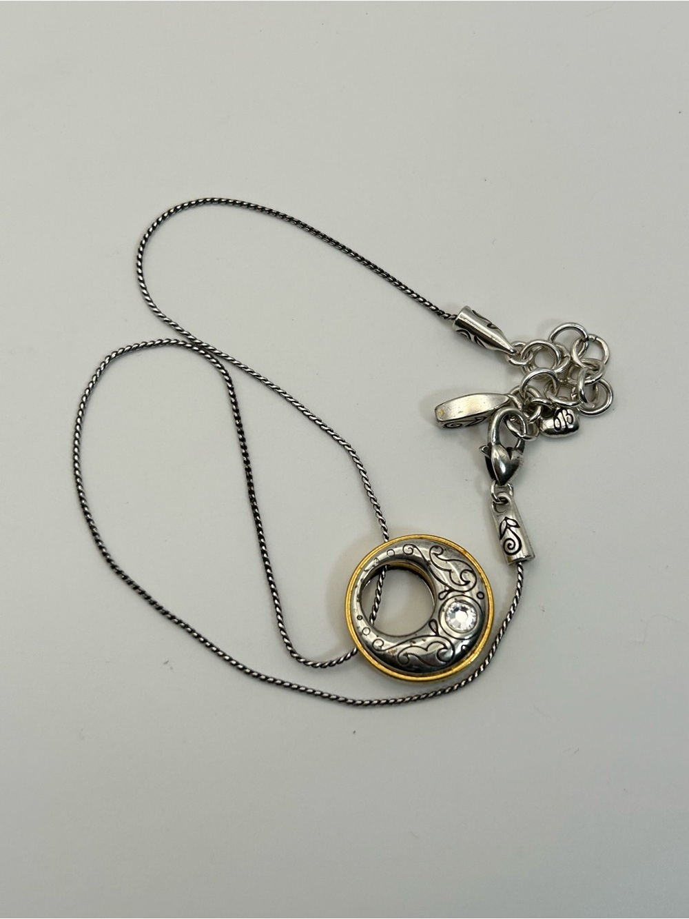 Brighton Aries Necklace 17" Two-tone Gold Silver Plated Swarovski Crystal - Picture 9 of 12